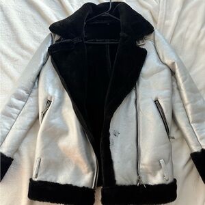 Stylish Silver and Black Women's Jacket